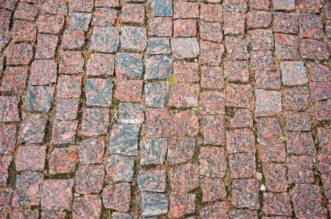 Abstract background of rectangular marble red paving stone Stock Photos