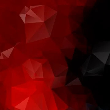 Abstract background of red and black triangles. Prairies background square Ilustração Stock