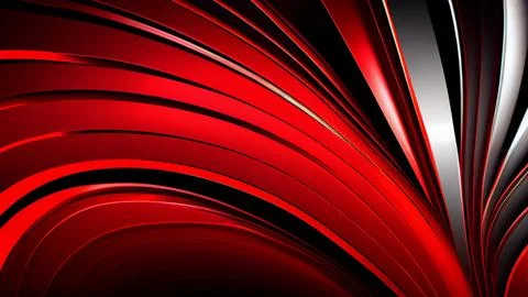 Abstract background with red and black curved lines. Stock Illustration
