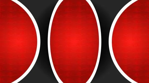 Abstract Background Red And Black Geometric Pattern With Elliptical Shapes Illustrazione stock