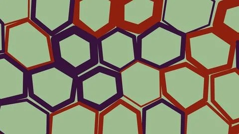Abstract background with red and black honeycomb pattern Illustrazione stock