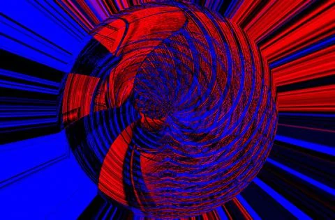 Abstract background in red and blue, with a spectacular rhythm and inserts. Stock Illustration