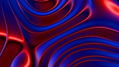 Abstract background with red and blue flowing curves.. Stock Illustration