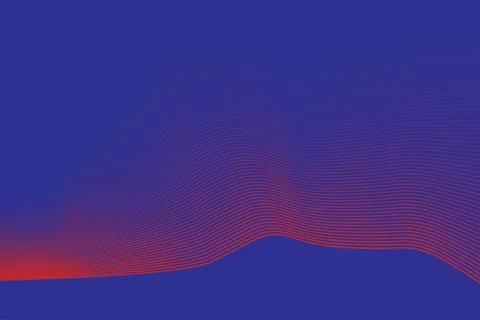 Abstract background with red and blue gradient lines Illustrazione stock