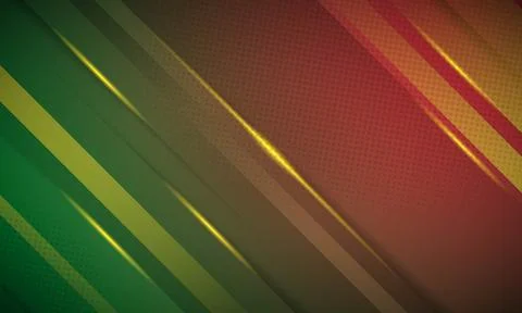 Abstract background of red and green in gradient color design with yellow lig Stock Illustration
