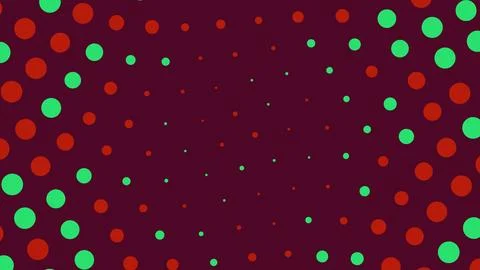 Abstract background with red and green polka dots Stock Illustration