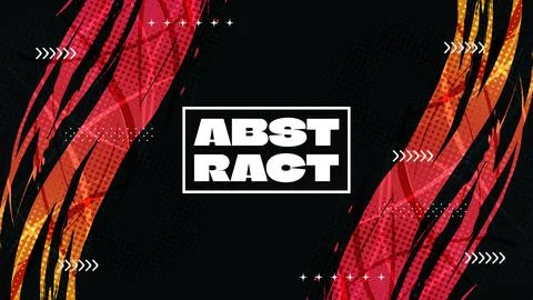 Abstract Background with Red and Orange Gradient Brush Texture Stock Illustration