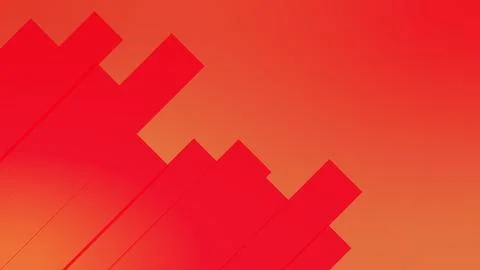 Abstract Background Red and Orange Gradient with Geometric Shape Design Stock Illustration