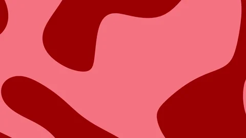 Abstract background with red and pink curved shapes suitable for presentations Stock Footage 289502640