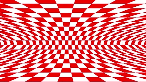 Abstract background of a red and white checkered pattern with a distorted p.. Stock Footage 305717204