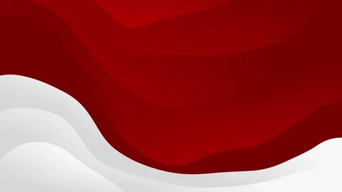 Abstract background with red and white flowing wavy layers, styled after the Stock Footage 342486935