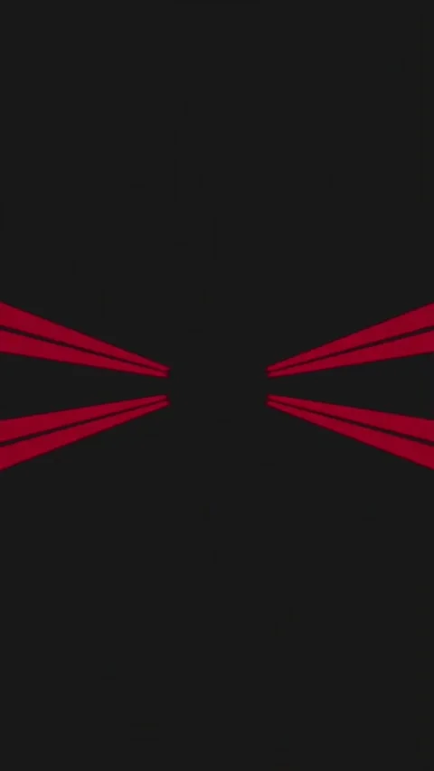 Abstract background with red and yellow geometric lines moving on a dark black Stock Footage 347484667
