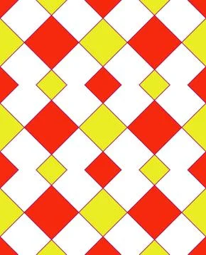 Abstract background of red and yellow geometric squares pattern wallpaper. Stock Illustration