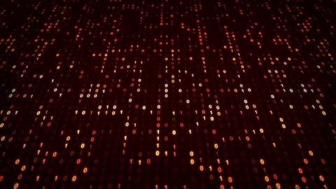 Abstract Background with Red Binary Digits Code Animation 스톡 동영상 115085899