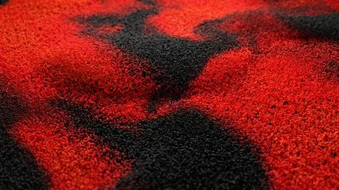 Abstract background with red black floating particles with depth of field. Wa 库存照片