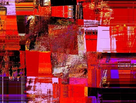 Abstract background of red, blue and yellow colors, with a spectacular rhythm Stock Illustration