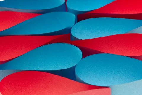Abstract background of red blue smooth shapes Stock Photos