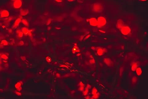 Abstract background red bokeh circles. Beautiful background with particles. T Stock Photos