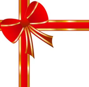 Abstract background  with a red bow and  mestome for text Stock Illustration