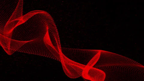 Abstract background. Red dynamic wave on black background for presentation Video stock 263692283