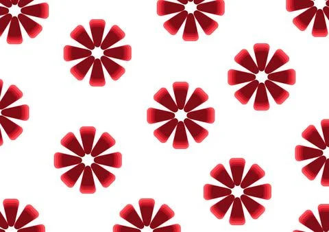 Abstract background with red flower pattern 库存插图
