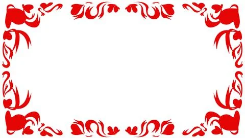 Abstract background with a red frame Stock Illustration
