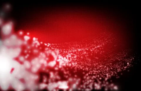 Abstract background of red glow flowing data stream with smooth wave Stock Illustration