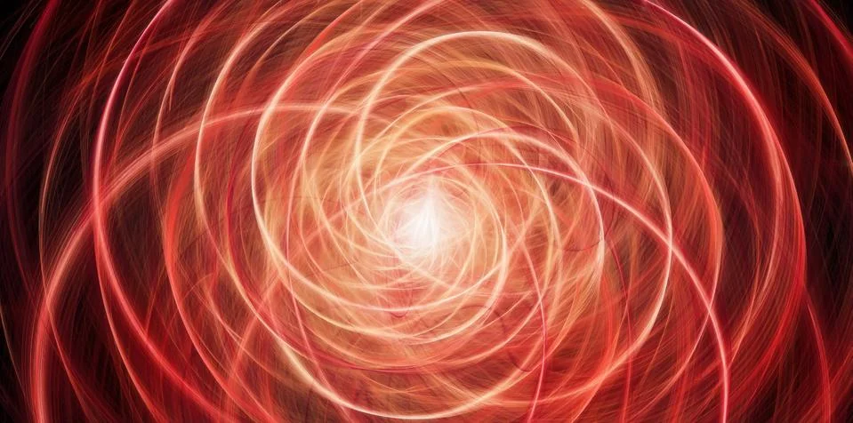 Abstract background with red glowing circles Stock Illustration