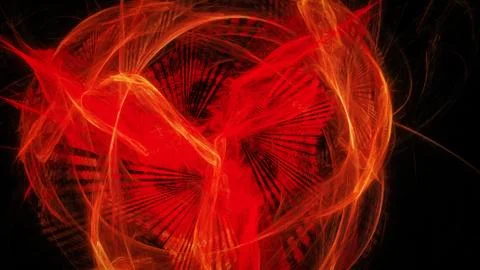 Abstract background with red glowing fenix Stock Illustration