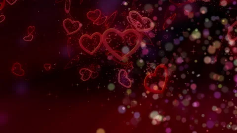 Abstract background with red hearts Stock Footage 147288247