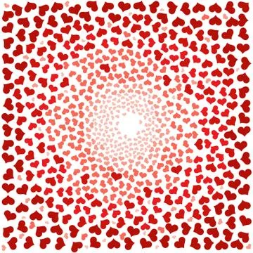 Abstract background with red hearts Stock Illustration
