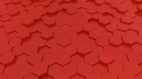 Abstract background with red hexagons. Stock Illustration