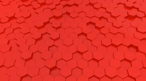 Abstract background with red hexagons. Stock Illustration