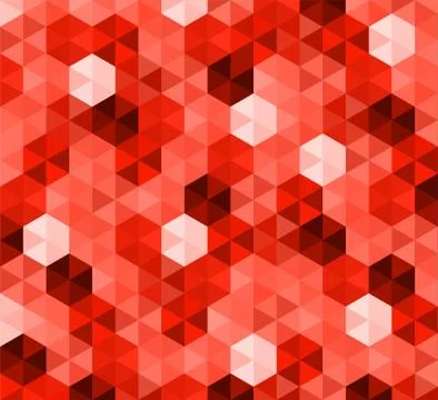 Abstract background of red hexagons. Pattern of geometric polygons. Vector Stock Illustration