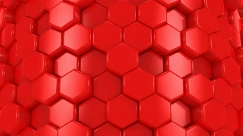 Abstract Background of Red Honeycombs Stock Footage 59795585