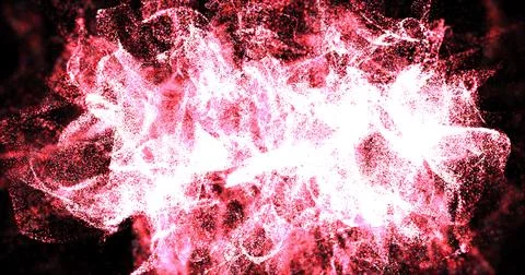 Abstract background of red moving flying small particles waves of smoke wit.. Illustrazione stock