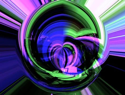 Abstract background in red, orange, green and blue, with a spectacular rhythm Stock Illustration