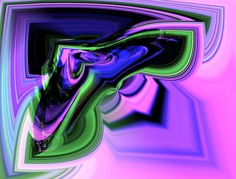Abstract background in red, orange, green and blue, with a spectacular rhythm Stock Illustration