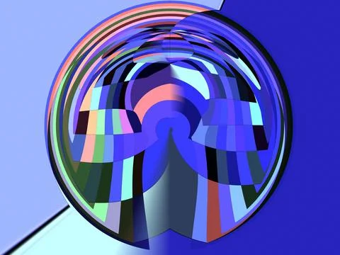 Abstract background in red, orange, green and blue, with a spectacular rhythm Stock Illustration