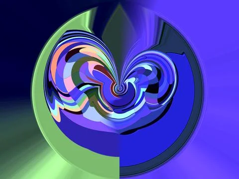 Abstract background in red, orange, green and blue, with a spectacular rhythm Stock Illustration