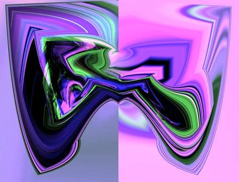 Abstract background in red, orange, green and blue, with a spectacular rhythm Stock Illustration