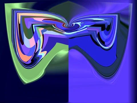 Abstract background in red, orange, green and blue, with a spectacular rhythm Stock Illustration