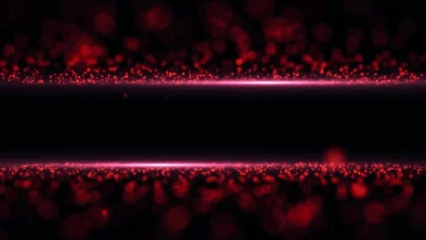 Abstract background with red particle flow and light beams Stock Footage 327506985