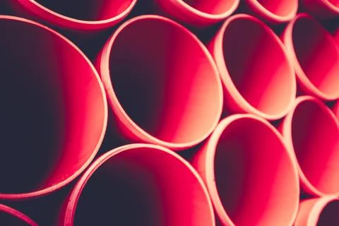 Abstract Background Of Red Pipes Stock Photos