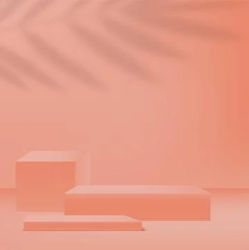 Abstract background with red podium for presentation. Vector Stock Illustration