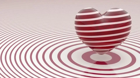 Abstract Background With The Red Striped Heart Stock Footage 165110106