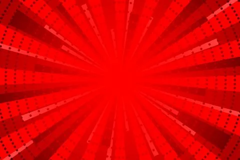 Abstract background with red sun ray and dots. Summer vector illustration Stock Illustration