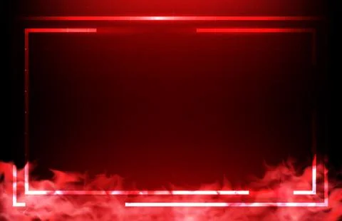 Abstract background of red technology hud ui frame with smoke 스톡 일러스트