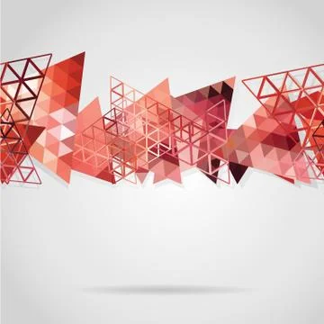 Abstract background with red triangles Stock Illustration