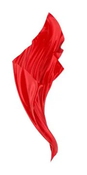 Abstract background of red wavy silk or satin. 3d rendering image. Stock Illustration